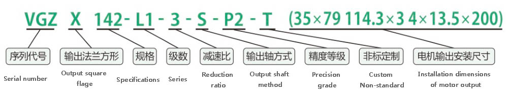 planetary reducer model description VGZX142